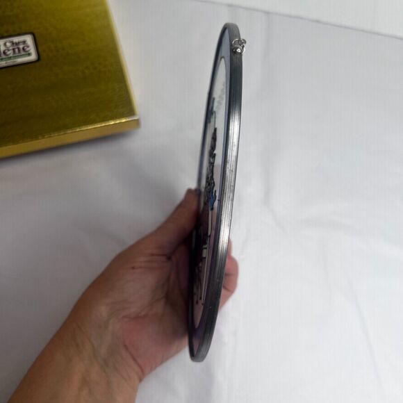 Handpainted Joan Baker Design Oval Suncatcher NEW Adirondack Chair Stained Glass - Picture 8 of 10